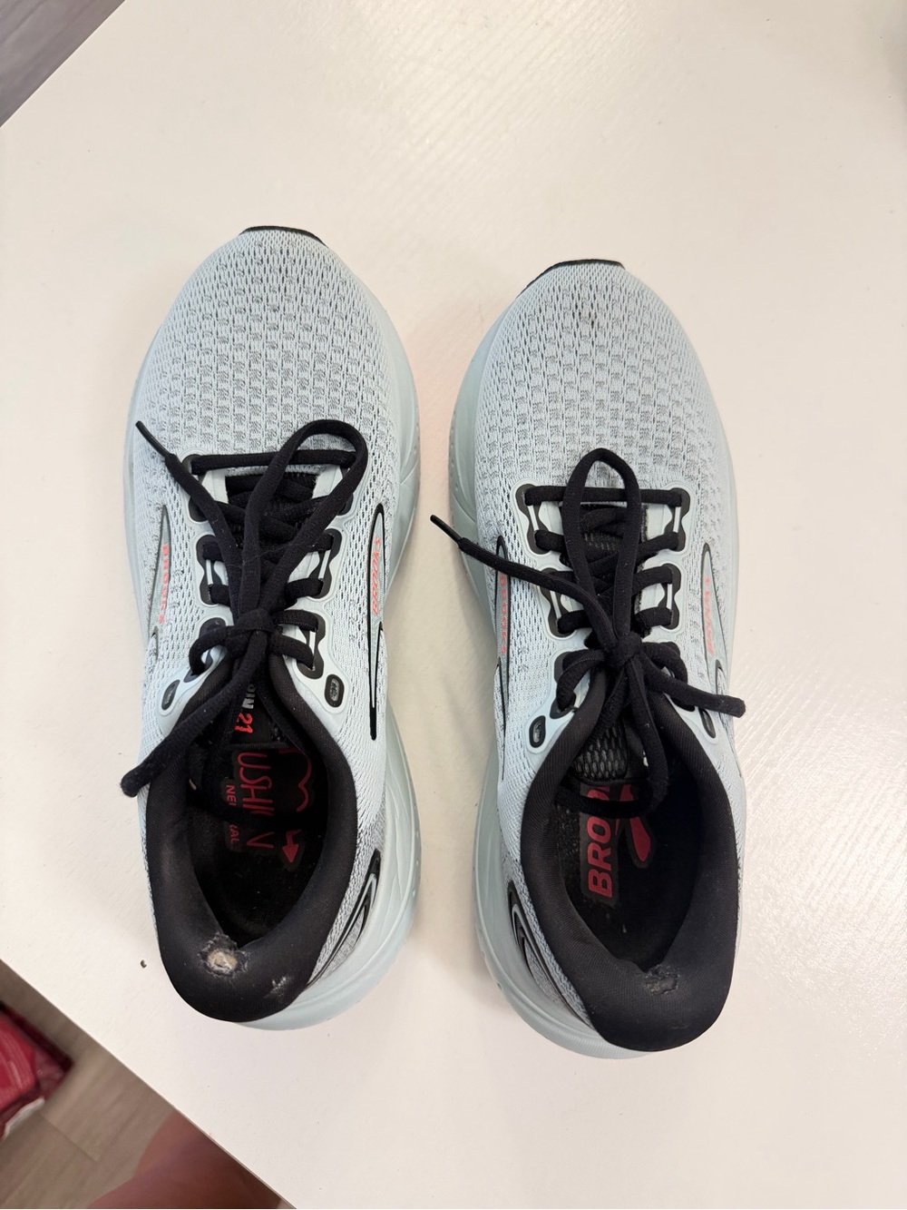 Brooks Women's Light Blue and Black Running Sneakers